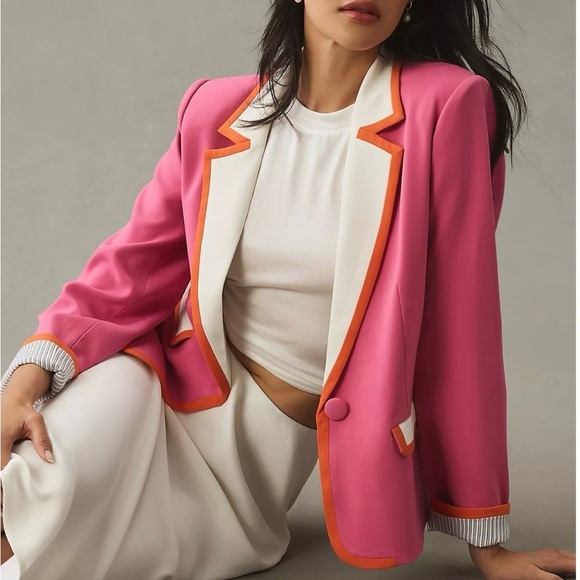 Maeve by Anthropologie Colorblock women’s Blazer - Picture 2 of 14